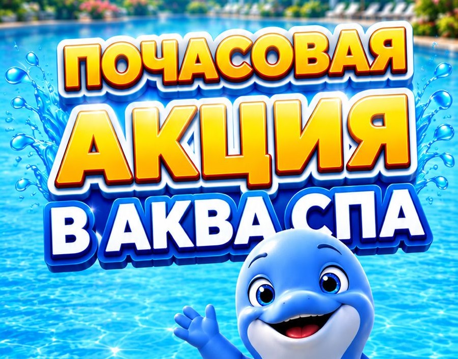 ПОЧАСОВАЯ АКЦИЯ В АКВА СПА
